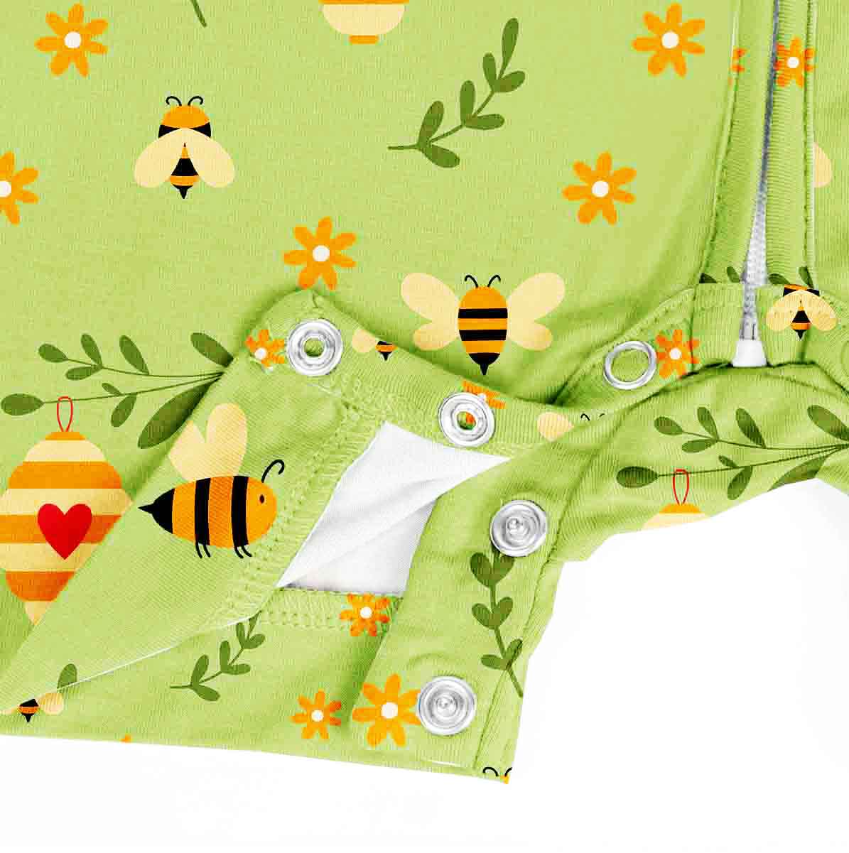 Bamboo Rompers - Half Sleeves - Busy Bees
