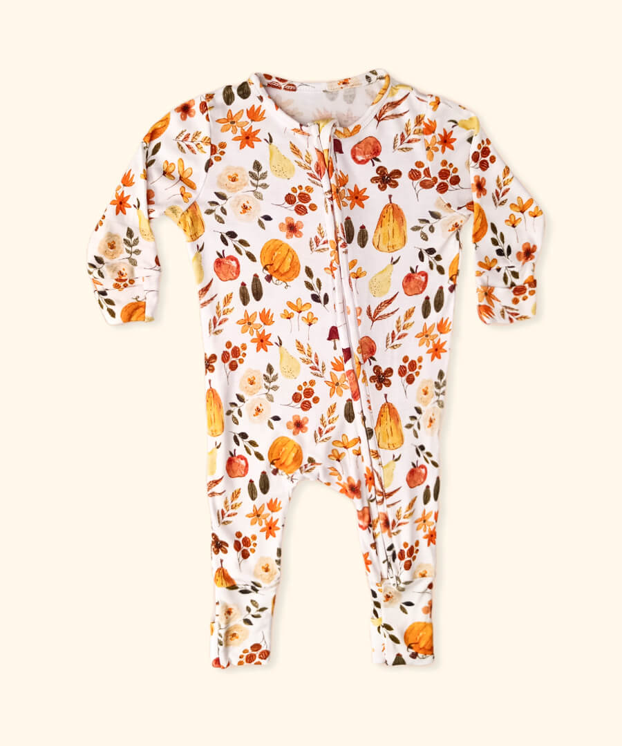 Bamboo Rompers - Full Sleeves - Orchard Oasis