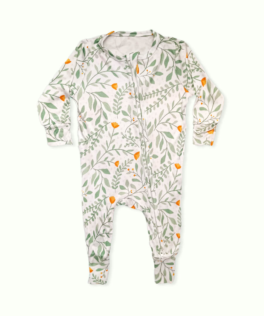 Bamboo Rompers - Full Sleeves - Whimsical Wildflowers