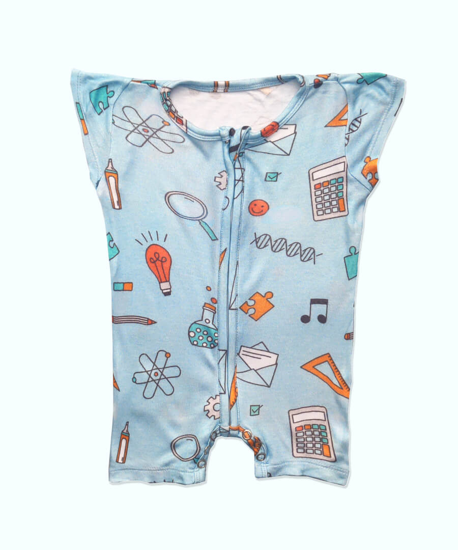 Bamboo Rompers - Half Sleeves - Science Squad